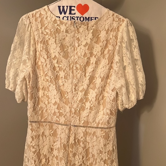 NWT NSR lace white and nude dress size: M - Picture 8 of 9